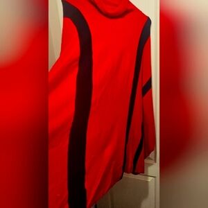 Alfani striped Poncho sweater neck size extra large